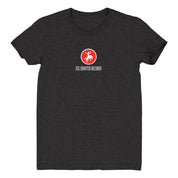 front side of six shooter records women's shirt with official logo and text.